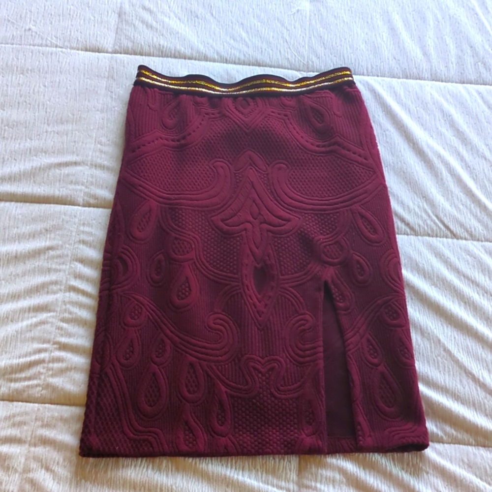 Anthropologie Maeve knit skirt with side slit